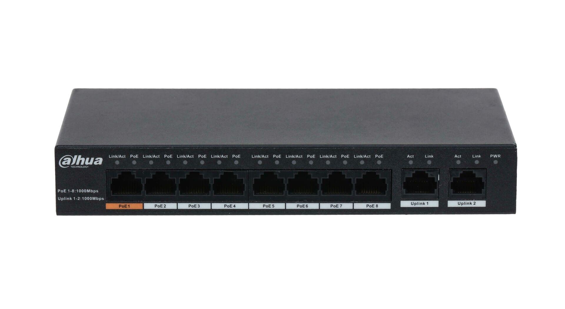 Dahua DH-PFS3010-8GT-96 8 Port 96w Gigabit Poe Switch
