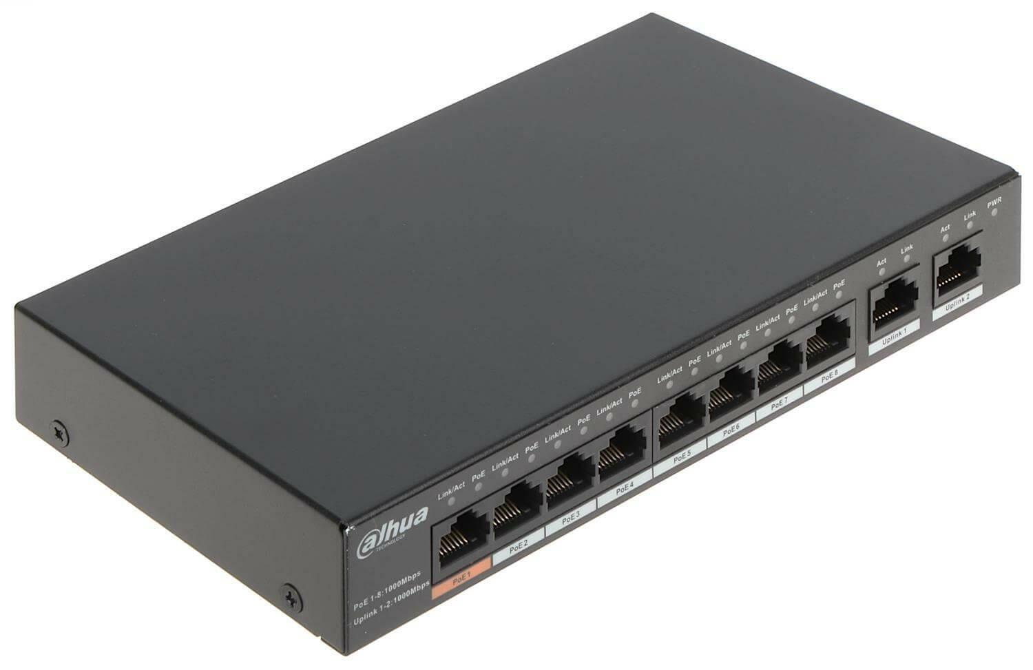 Dahua DH-PFS3010-8GT-96 8 Port 96w Gigabit Poe Switch