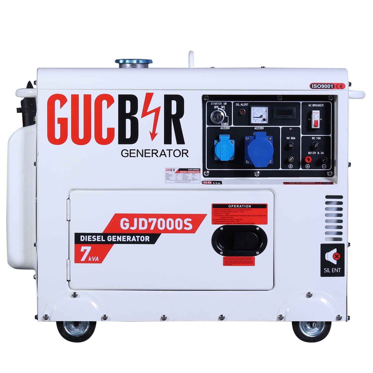 Güçbir GJD7000S 7 Kva Kabinli Dizel Portatif Jeneratör