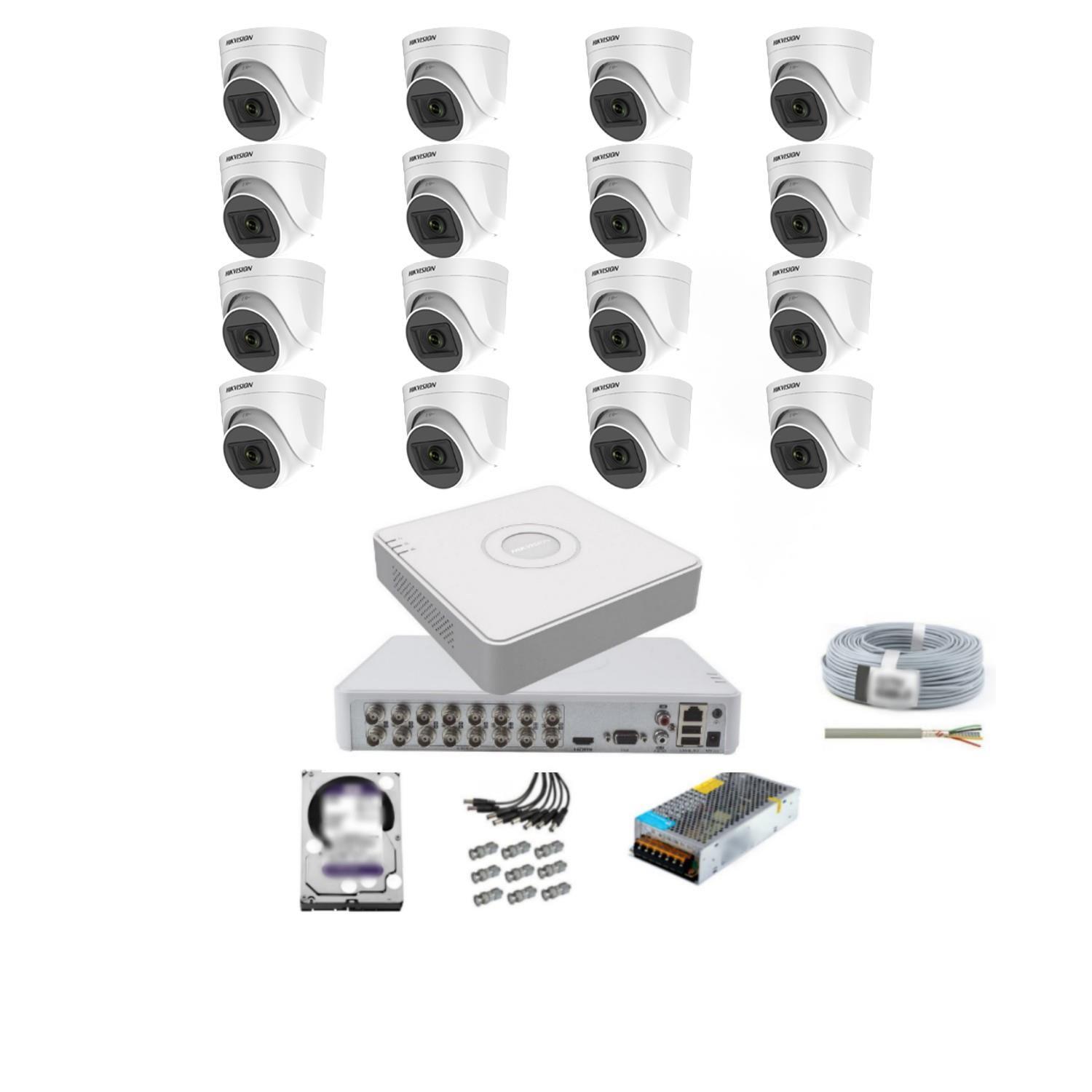 Hikvision 16 Kameralı İç Ortam Güvenlik Kamera Seti 4 Tb Hdd