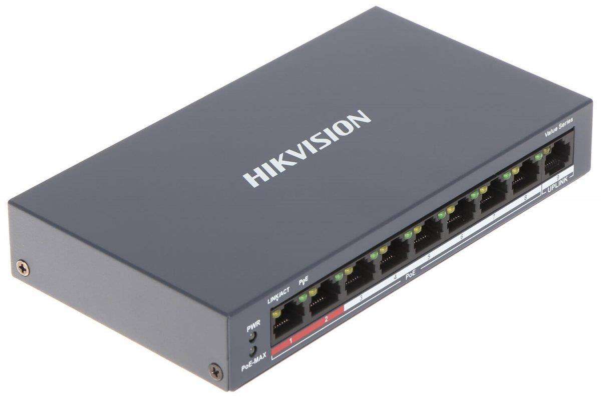 Hikvision DS-3E0109P-E/M(B) 10/100 8 Port Poe Switch