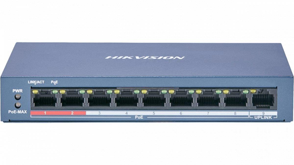 Hikvision DS-3E0109P-E/M(B) 10/100 8 Port Poe Switch