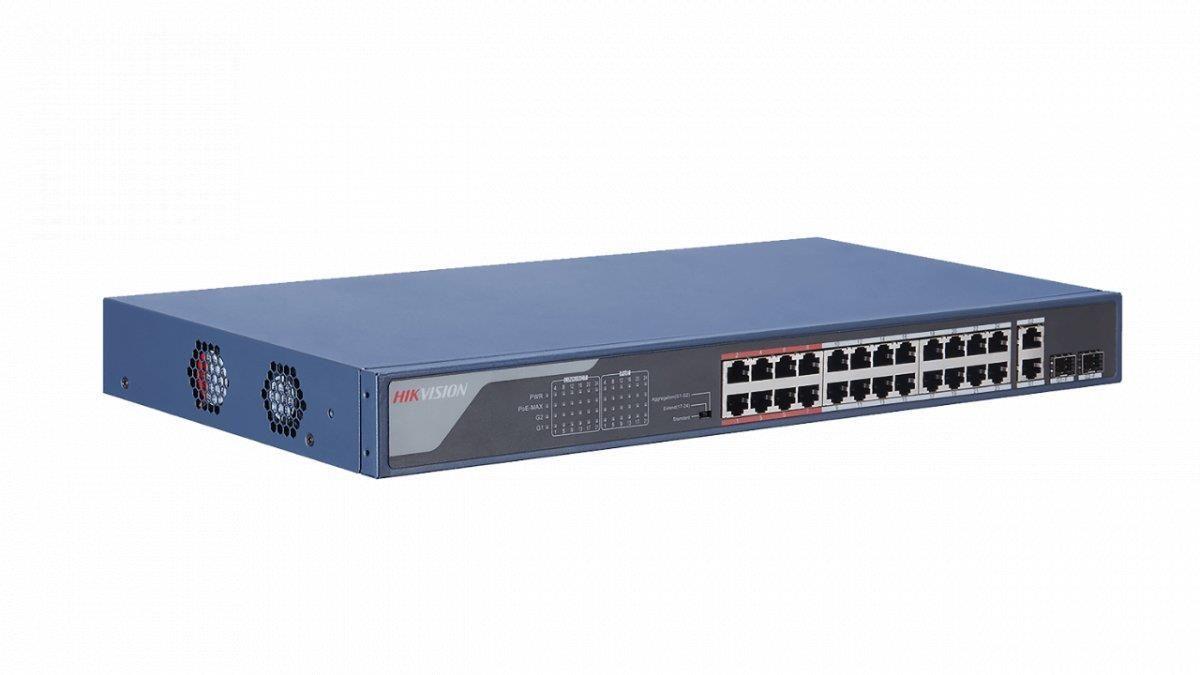 Hikvision DS-3E0326P-E(B) 10/100 24 Port (370w)Poe Switch