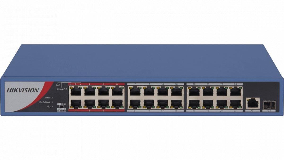 Hikvision DS-3E0326P-E(B) 10/100 24 Port (370w)Poe Switch