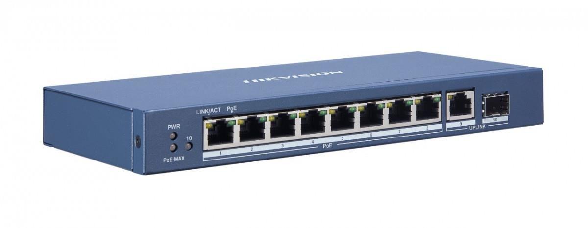 Hikvision DS-3E0510P-E/M 8 Port 58w Poe Gigabit Switch