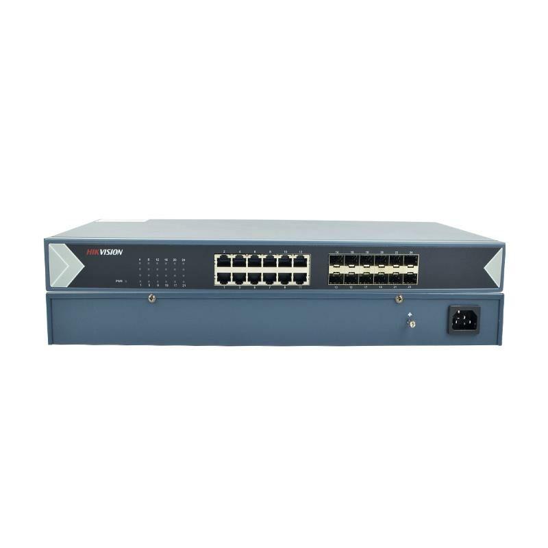Hikvision DS-3E0524TF 24 Port 12 Rj45 12 Fiber Yönetilemez L2 Gigabit Switch