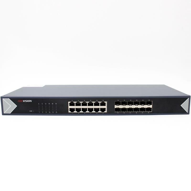 Hikvision DS-3E0524TF 24 Port 12 Rj45 12 Fiber Yönetilemez L2 Gigabit Switch