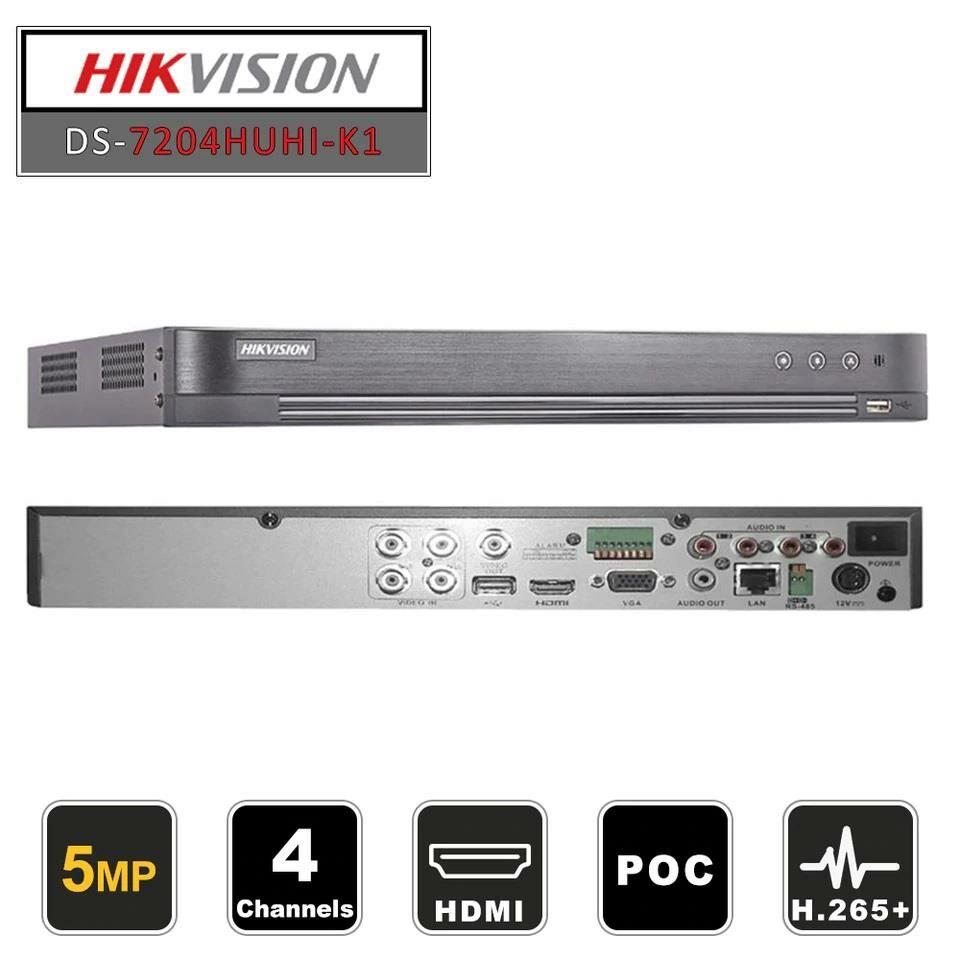Hikvision DS-7204HUHI-K1 4 Kanal 5mp DVR Kayıt Cihazı