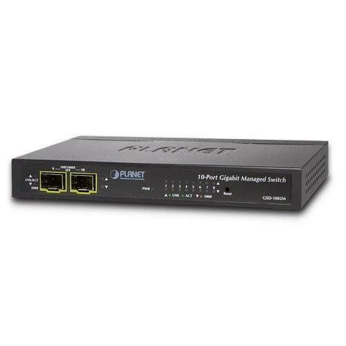 Planet PL-GSD-1002M 8 Port Gigabit 2x Sfp Poe Switch