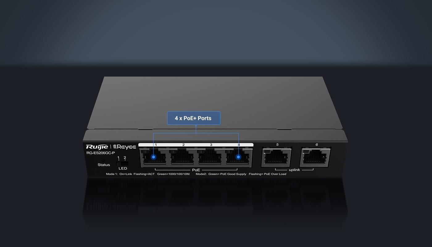 Ruijie Reyee RG-ES206GC-P 4 Port Poe Gigabit Switch