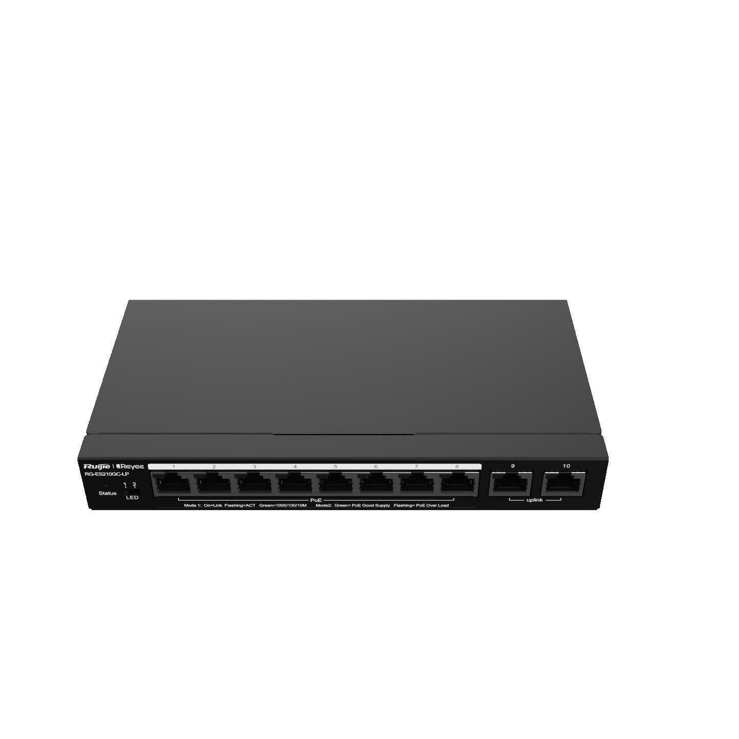 Ruijie Reyee RG-ES210GC-LP 8 Port Poe (70w) Gigabit Poe Switch