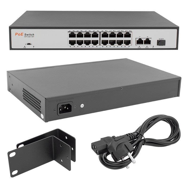 Uranium POE-1621SFP 16 Port Rack Tipi Poe Switch