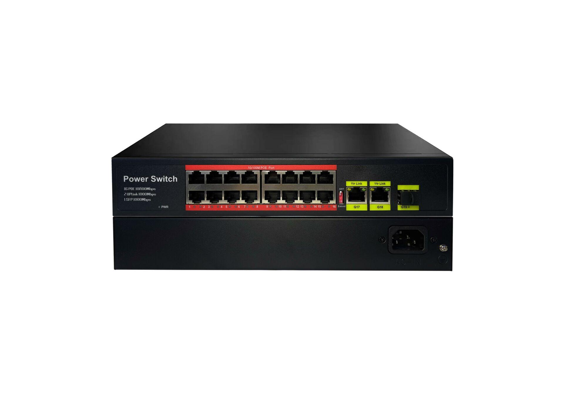 Uranium POE-1621SFP-200W 16 Port 200w Poe Switch