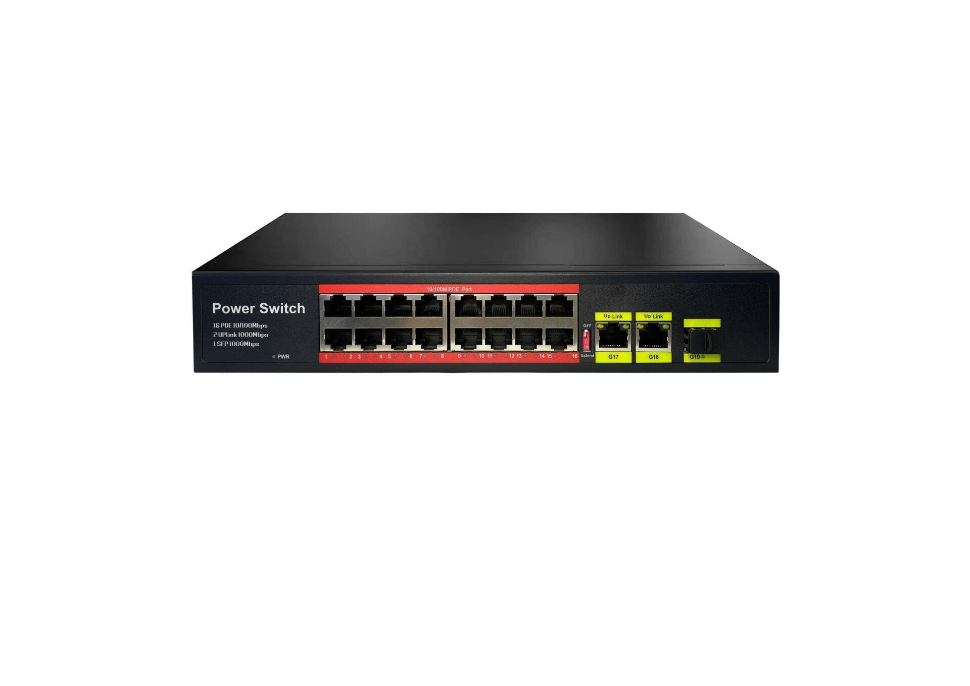 Uranium POE-1621SFP-200W 16 Port 200w Poe Switch