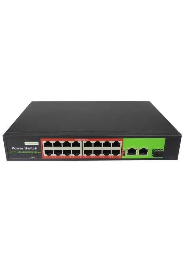Uranium POE-G1621SFP-300W 16 Port Gigabit Yönetilemez Poe Switch