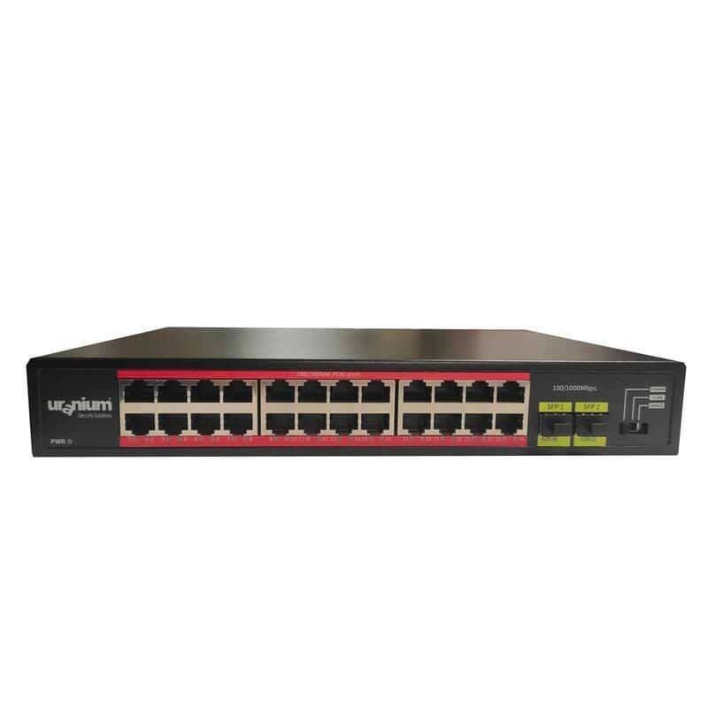 Uranium POE-G2402SFP-300W 24 Port Gigabit 2xSfp Poe Switch