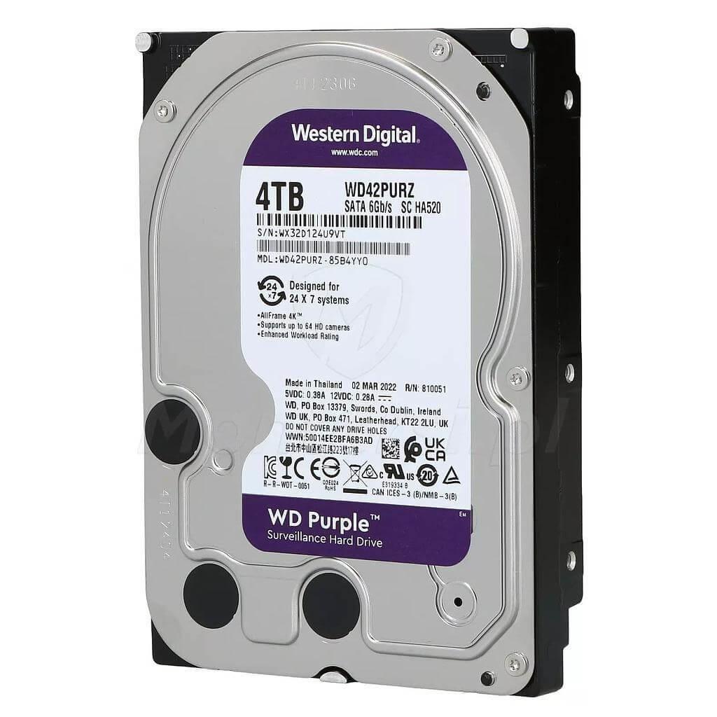 WD Purple WD42PURZ 4TB 3.5″ 7x24 Güvenlik Diski