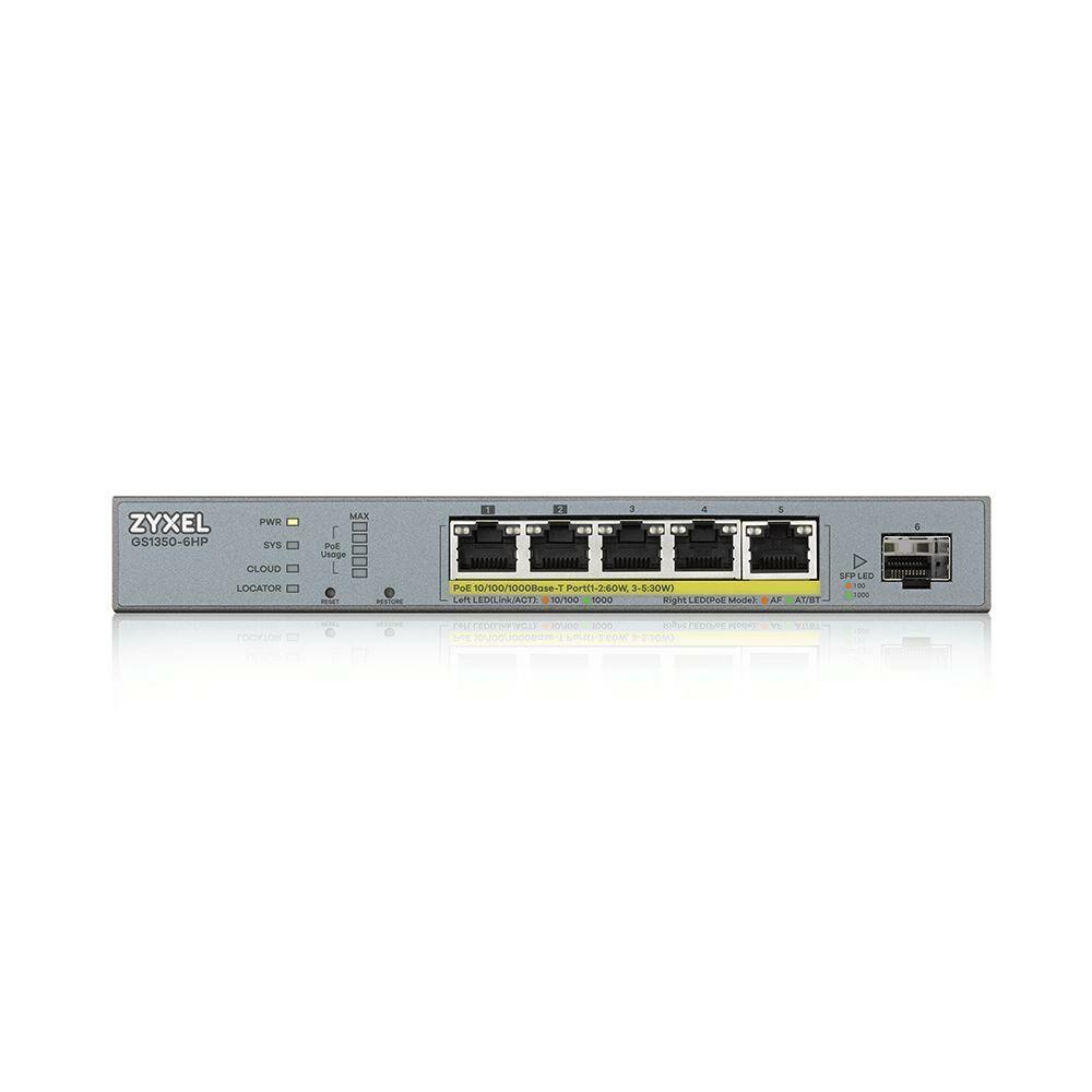 Zyxel GS1350-6HP Web Yönetilebilir Poe Switch