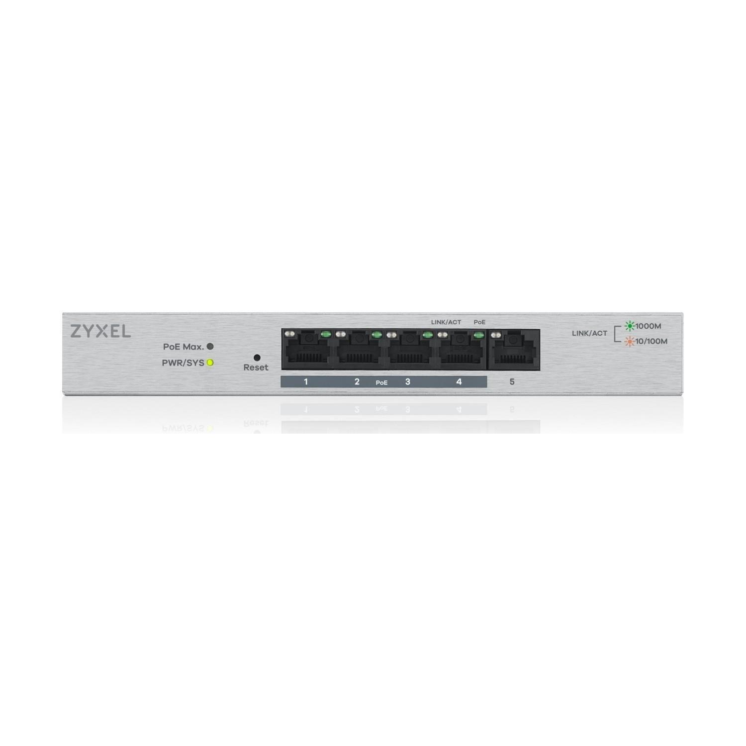 Zyxel GS1200-5HP 4 Port 1 Uplink Gigabit Poe Switch