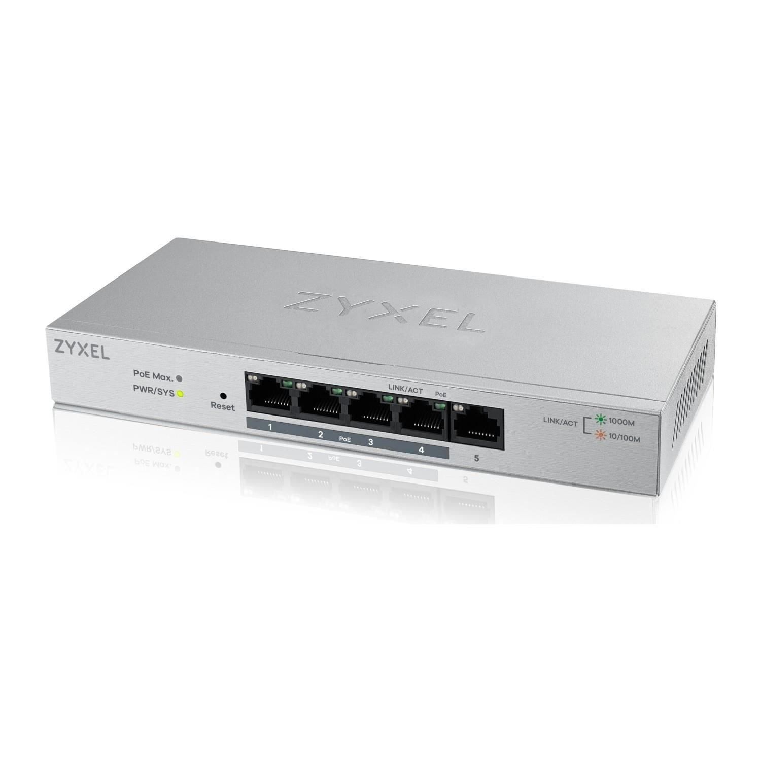 Zyxel GS1200-5HP 4 Port 1 Uplink Gigabit Poe Switch